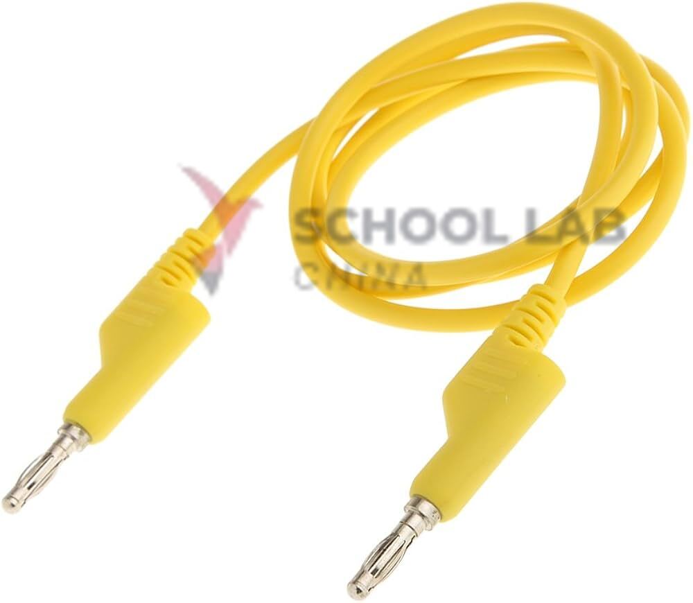 4mm Stackable Plug Leads Economy: Yellow - 250mm - Pack of 5